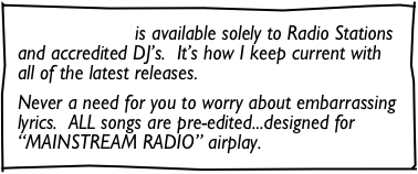 This is a demo site designed for DJs,
but feel free to roam around!

When you’re ready to return to this page,
click YOUR Back Button,
not Back to Demo Site
(which you’ll see at the bottom of the Demo page).

© 1998-2009 DJ Intelligence